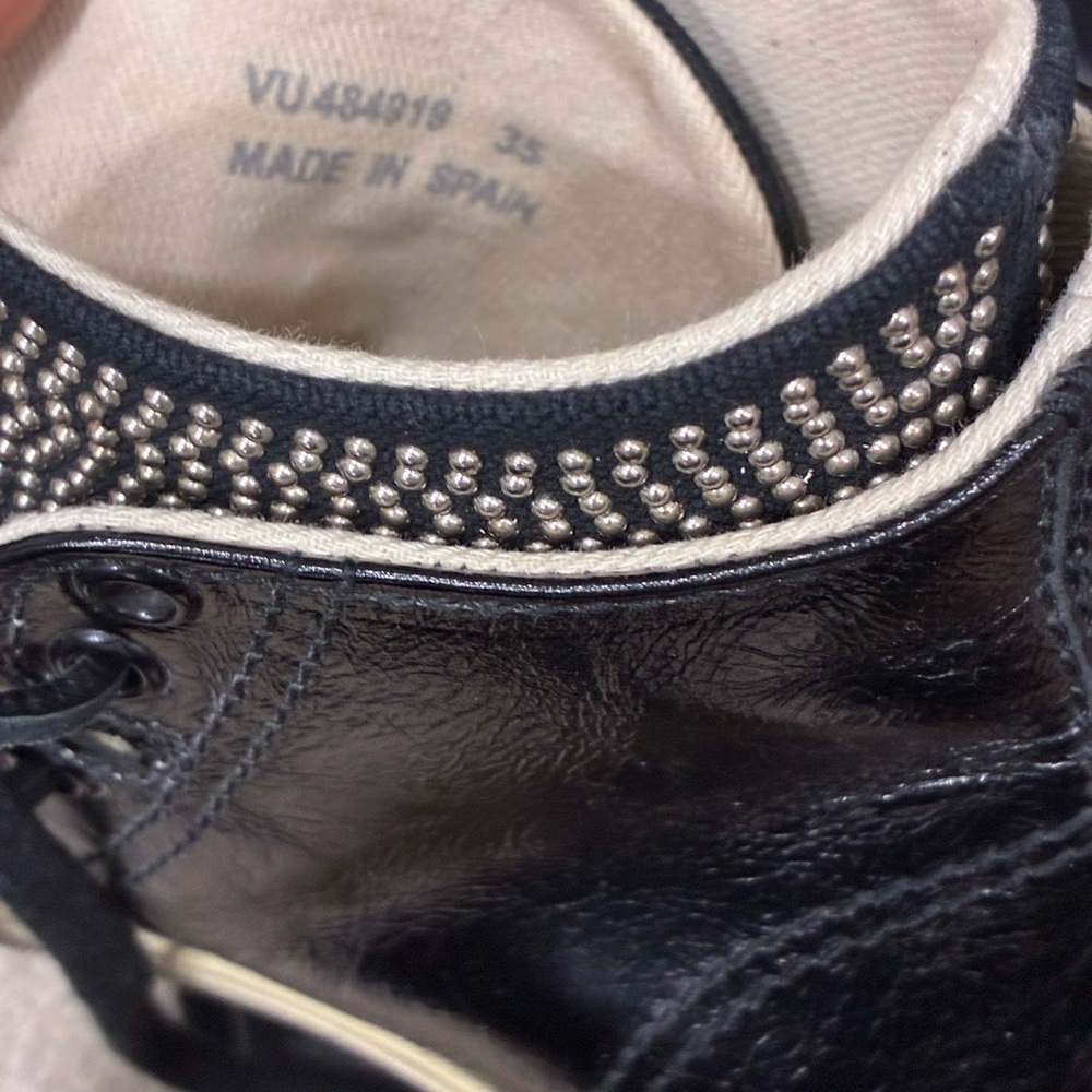 Saint Laurent Double Studded High Top Sneaker Size EU 35 USA 5 - Picture 11 of 13